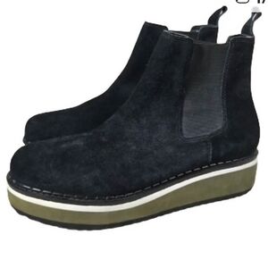 Matisse Ronan Black And Green Platform Booties. Women's Size 8